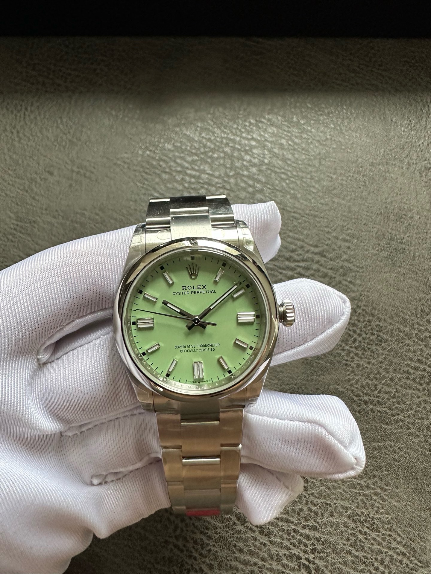 Rolex Oyster Perpetual — Mostrador verde